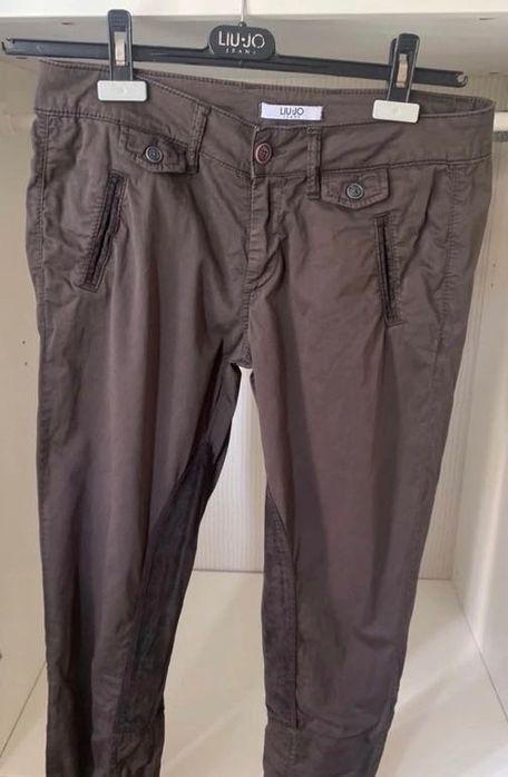 Liu Jo spodnie bryczesy kolor palony brąz 28