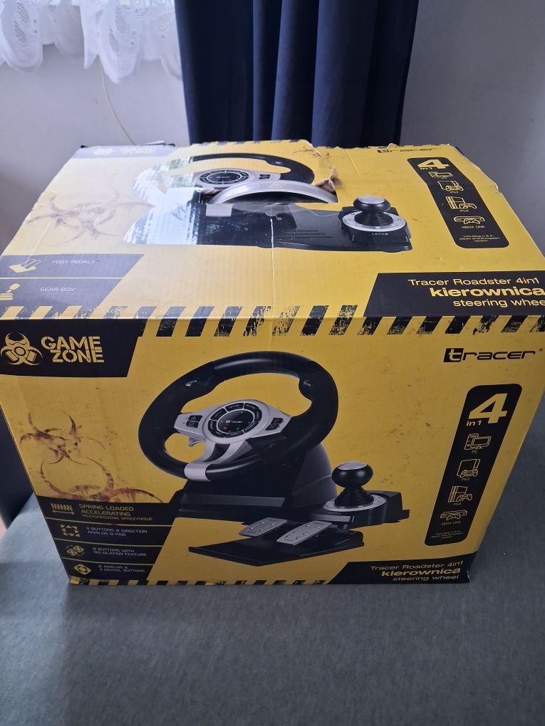 Kierownica  PC Z biegami sprzęgło PedAŁY DO PS4 komputera LAP