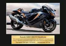 Plakat Obraz A3 Suzuki Hayabusa gen 3