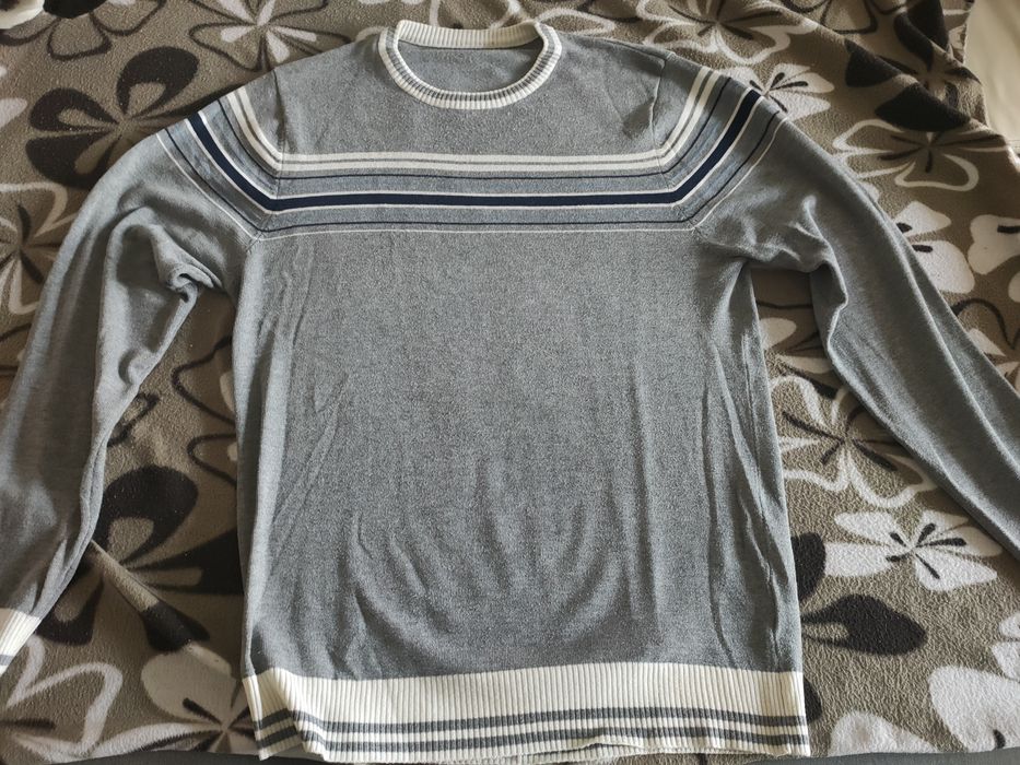 Sweter męski w kolorze szarym rozmiar L