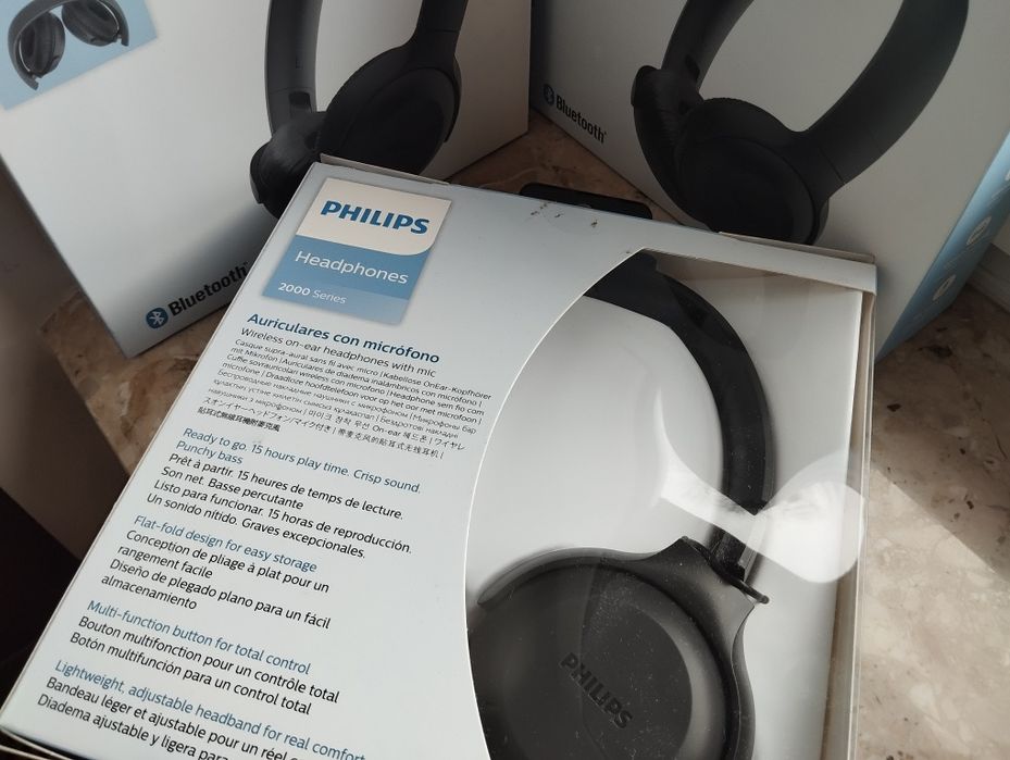 Słuchawki PHILIPS TAUH202BK/00, Czarne, NOWE.