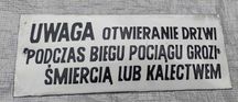 Tabliczka z wagonu kolejowego ORYGINAŁ - Rzadkość