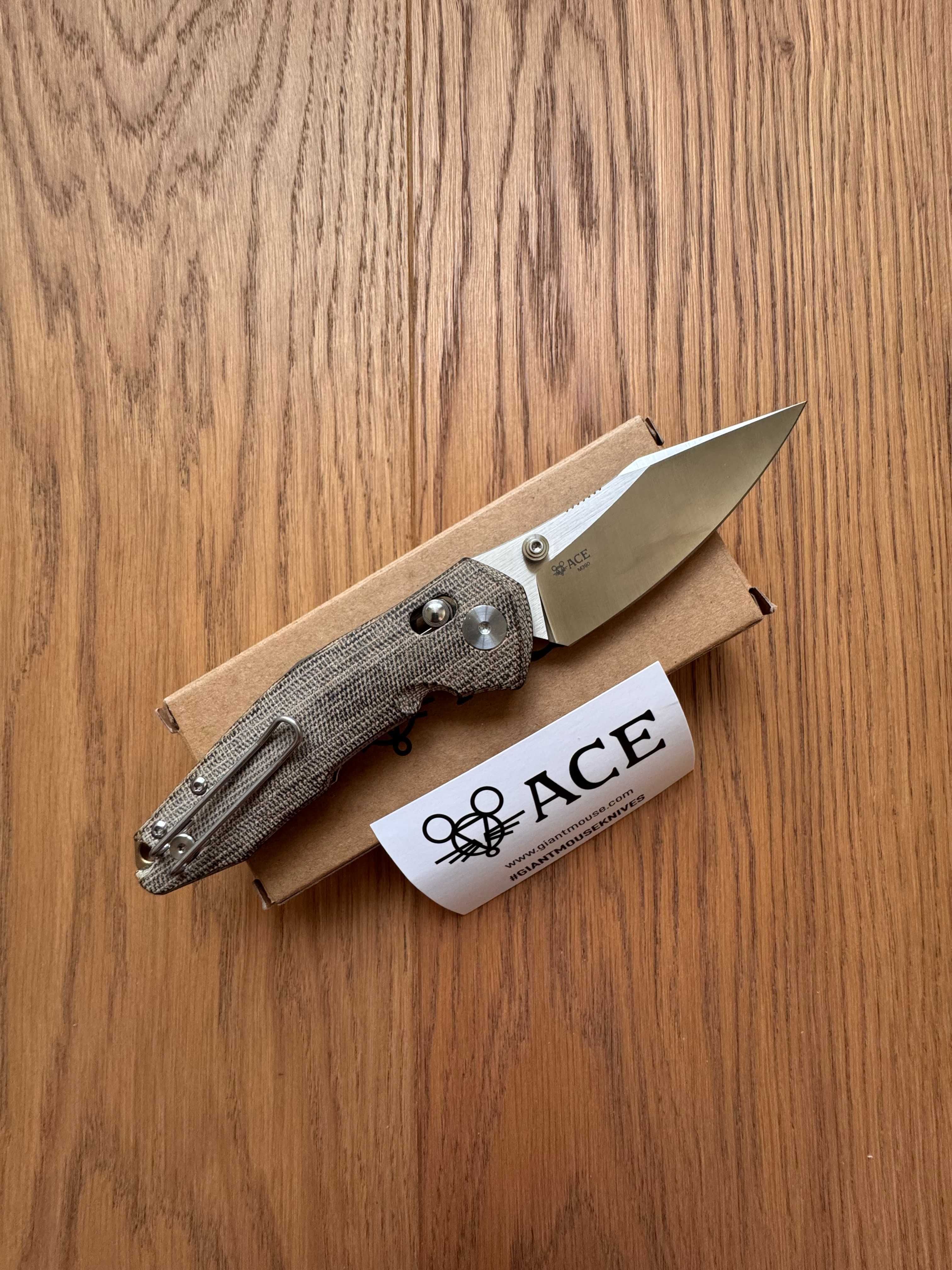 Складний ніж GiantMouse ACE Nazca Green Canvas Micarta
