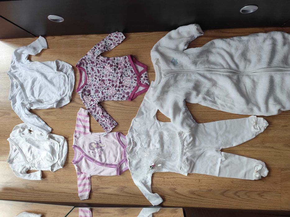 Paczka ubranek 56/62 + gratisy Wyprawka