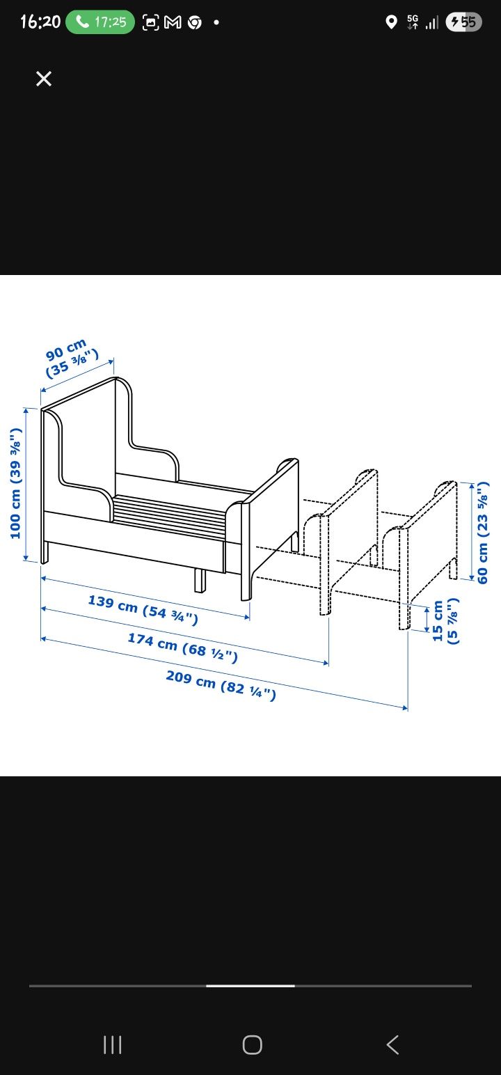 Cama de criança extensível