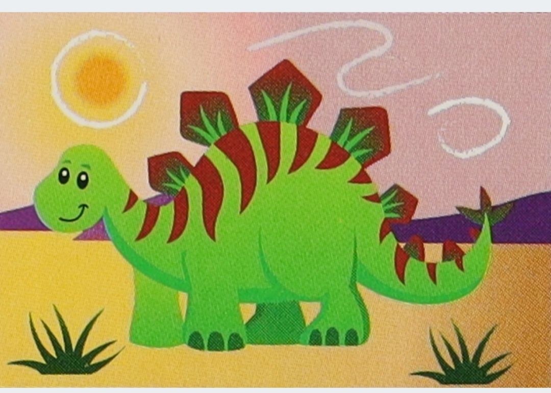 Drewniane układanki Dinozaury puzzle 4 obrazki