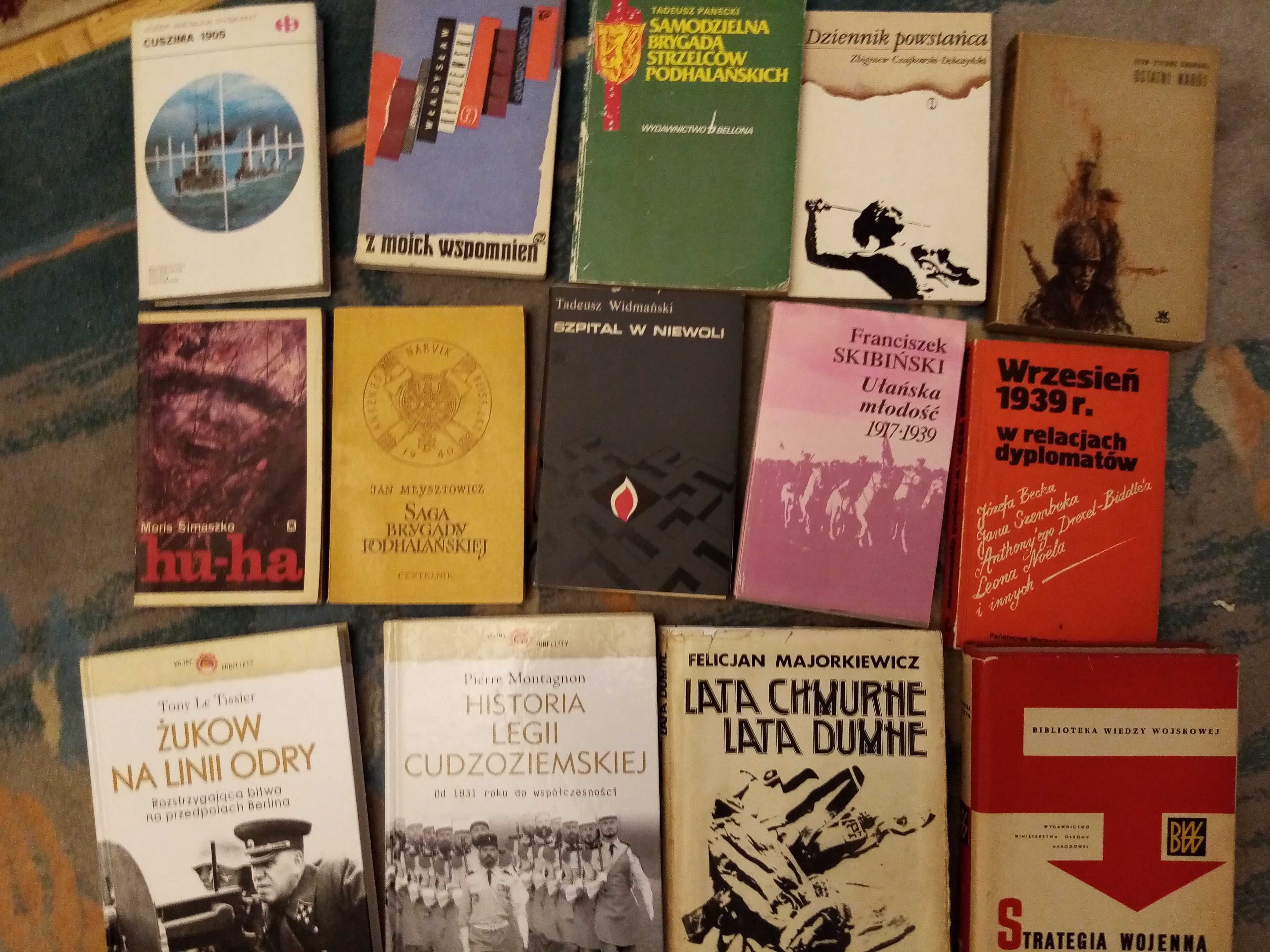 książki zestaw II wojna wspomnienia Żukow Cuszima Podhalańscy Strzelcy