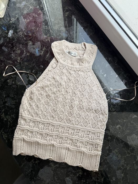 Топ ажурний нюдовий