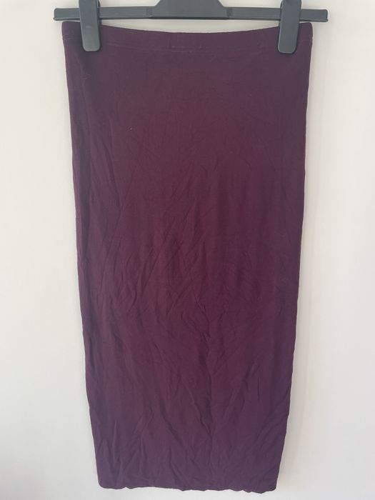 Bordowa spódnica maxi