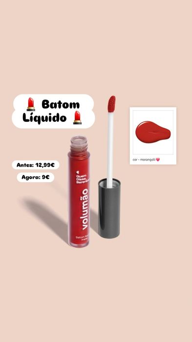 Batom Líquido cor morangoli