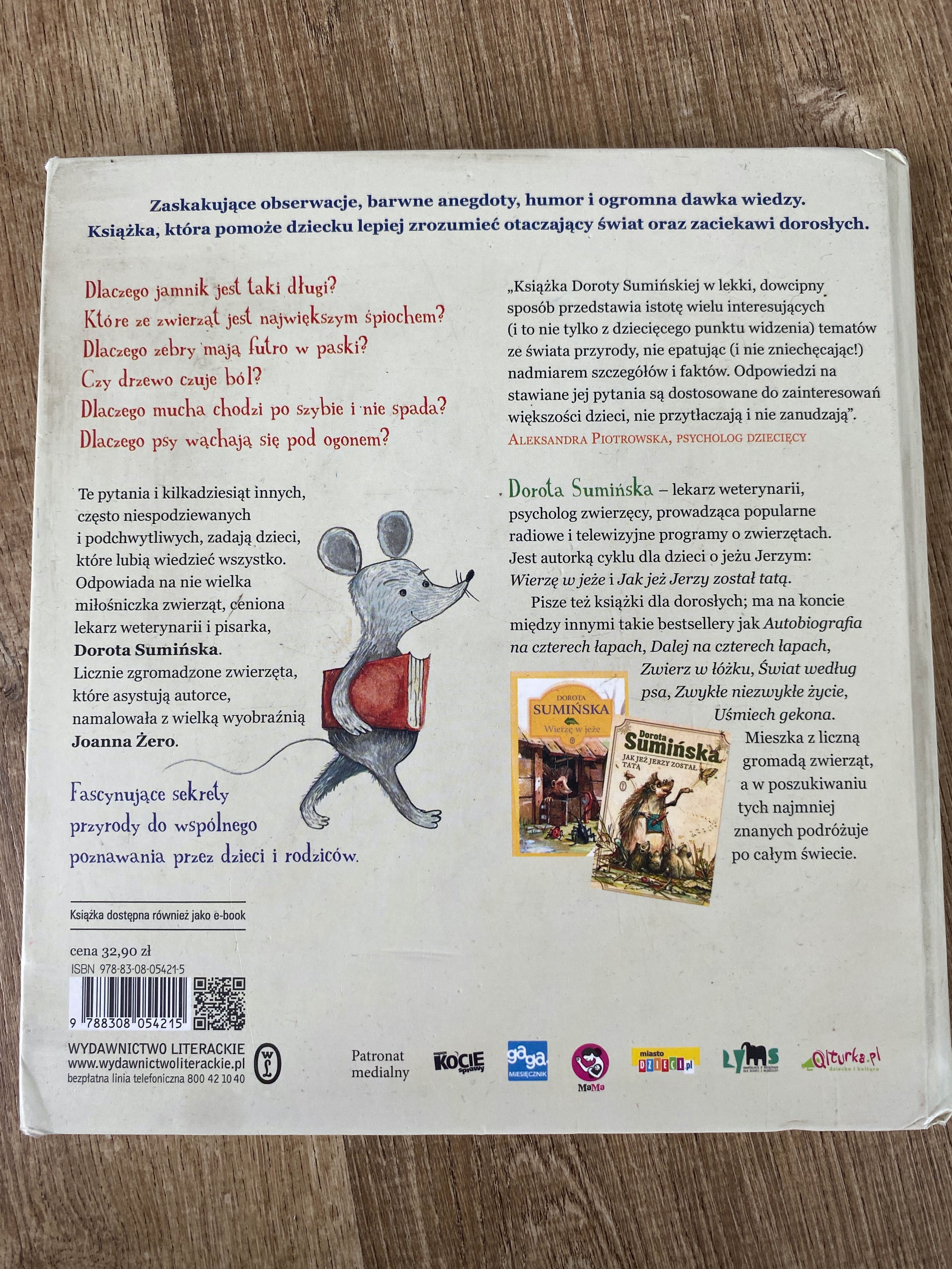 Książka "Dlaczego oczy kota świecą w nocy?" Dorota Sumińska