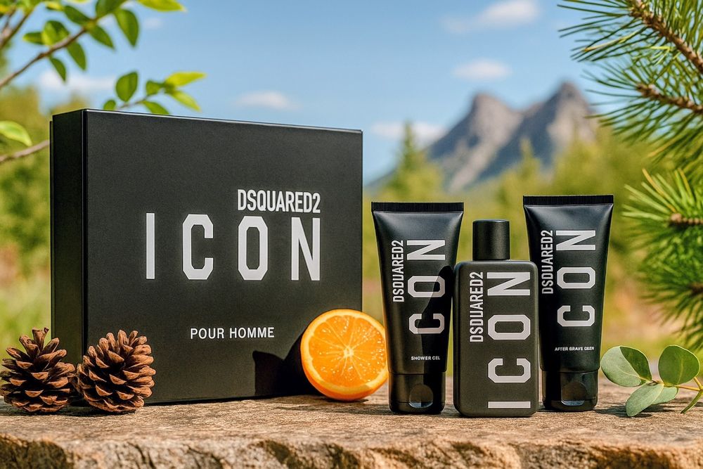 Dsquared2 ICON zestaw 3w1 *EDP 100ml + żel 100ml + balsam 100ml* NOWY