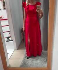 Sukienka suknia długa czerwona hiszpanka 40