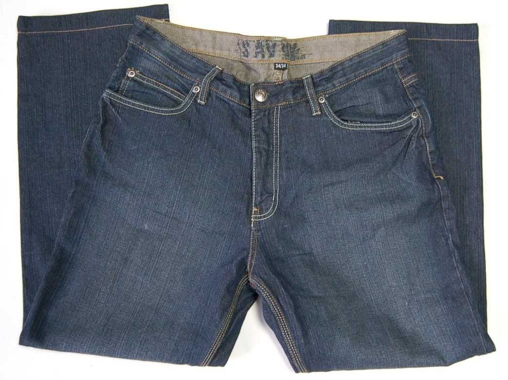 SAVVY DENIM W34 L30 PAS 92 jeansy męskie proste jak nowe 10E46