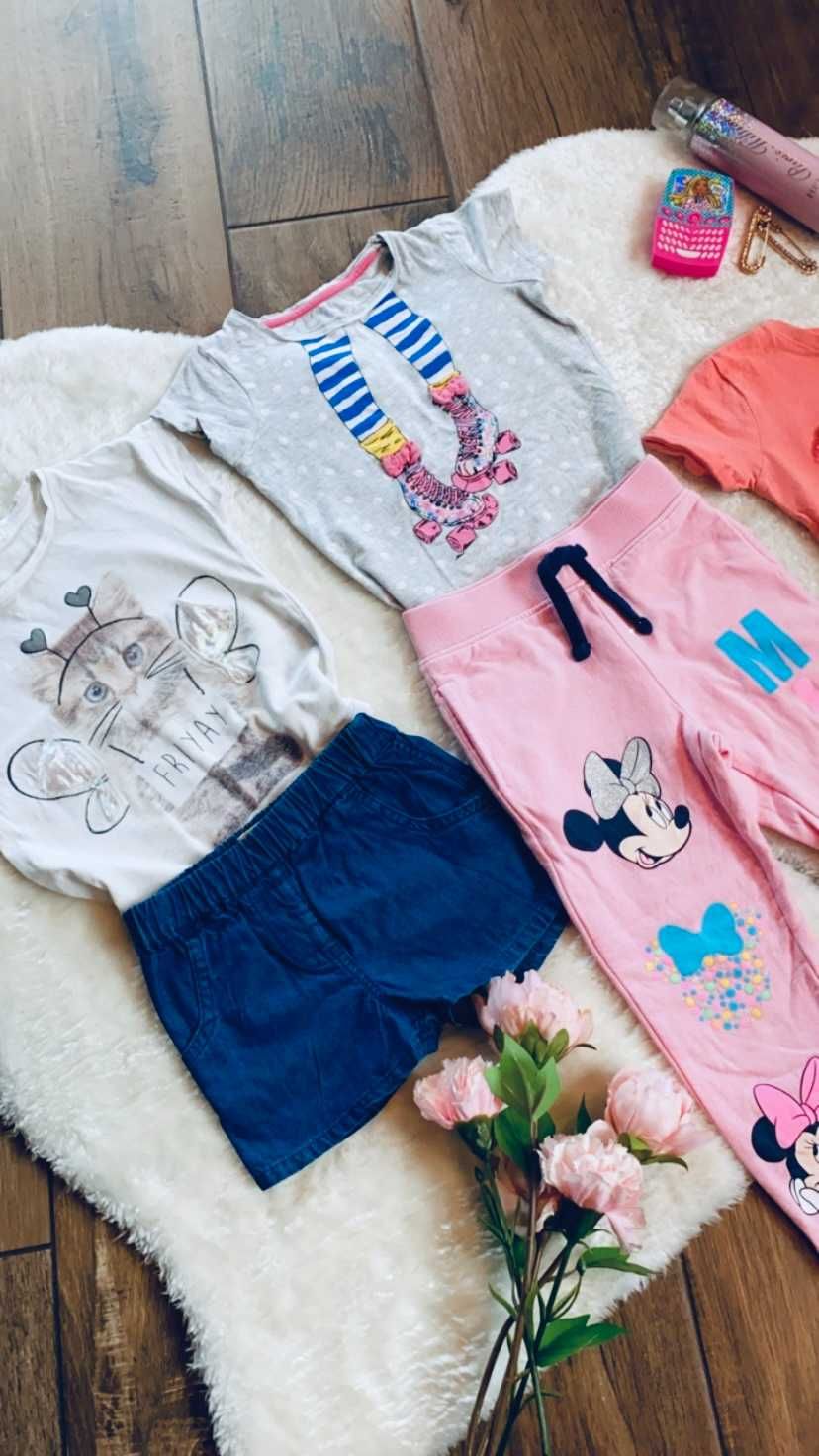 Zestaw paczka markowych ubrań 22szt księżniczka DISNEY H&M ZARA 4-5lat