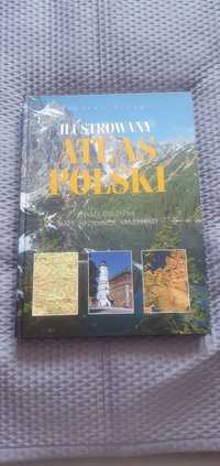 Książka ilustrowany atlas Polski, mapy, informacje, krajobrazy