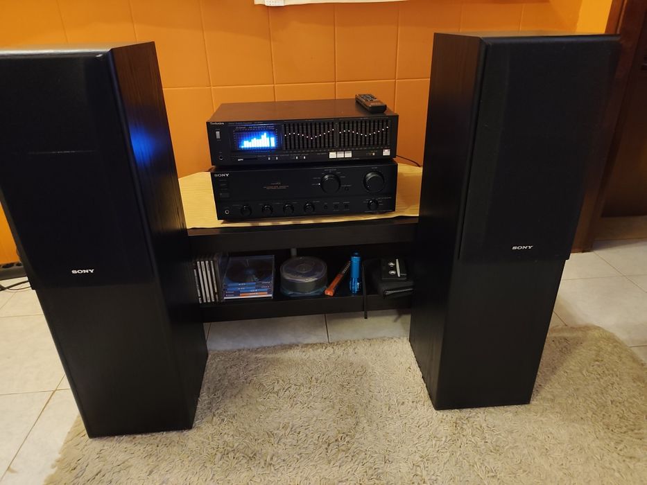 Amplificador+Equalizador+Colunas