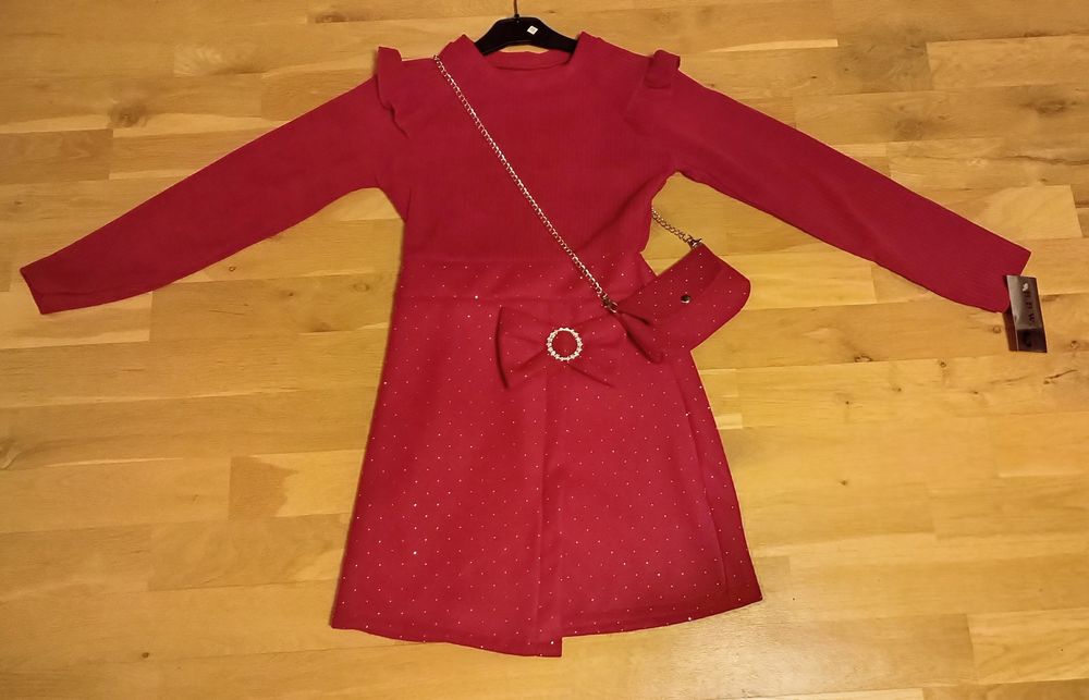 Sukienka świąteczna dla dziewczynki roz.134/140