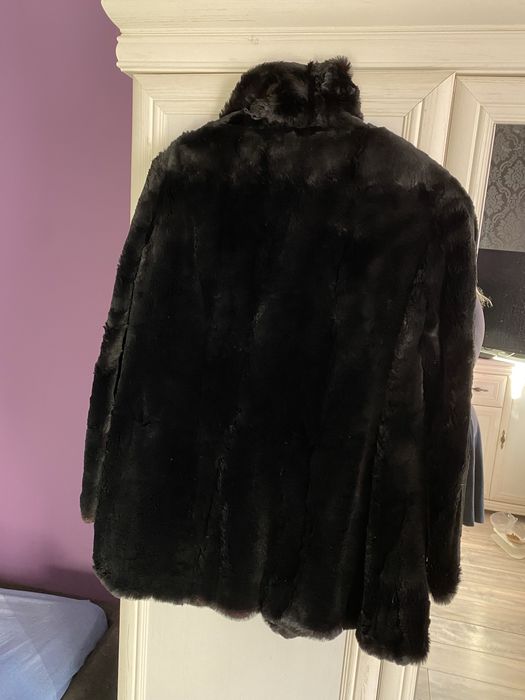 Naturalne futro z królika M L vintage retro zima