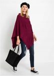 B.P.C poncho bordowe dzianinowe z gwiazdą r.UNI