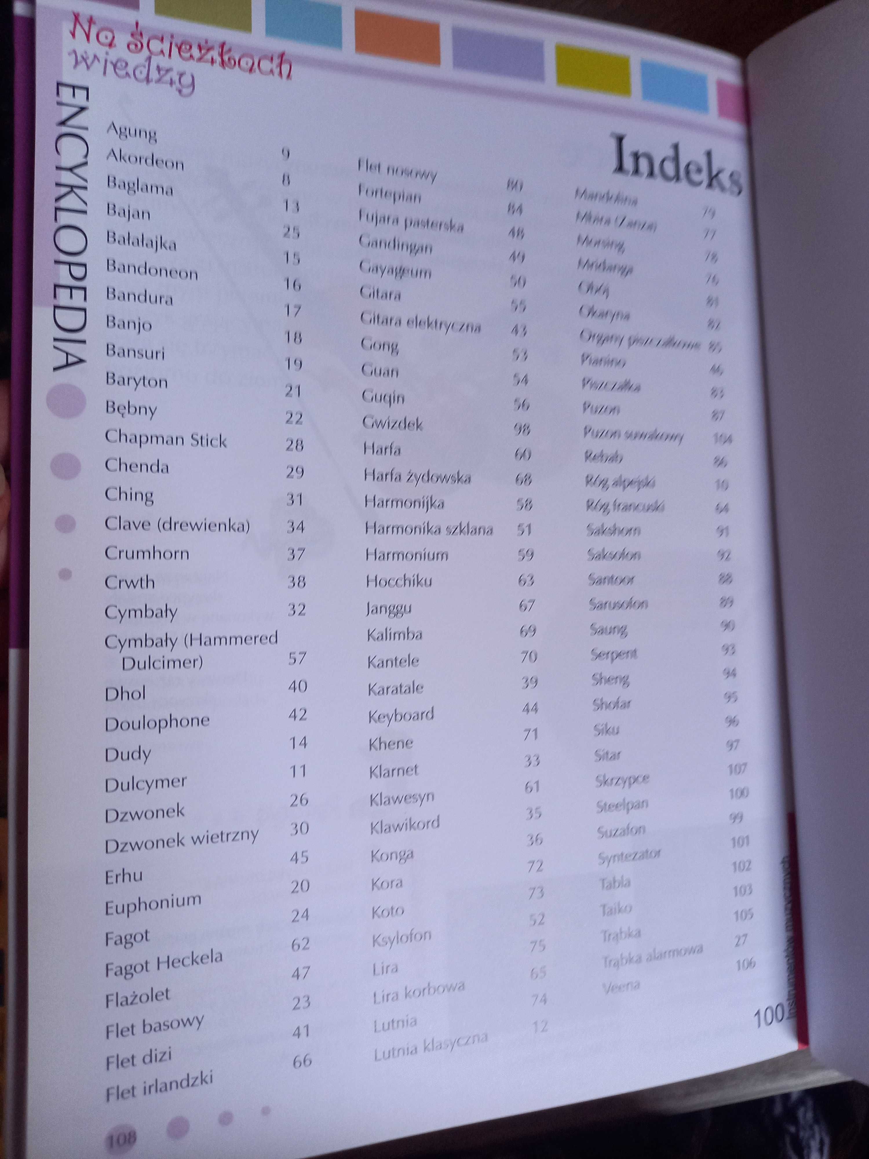 Encyklopedia instrumentów muzycznych dla dzieci instrumenty książka