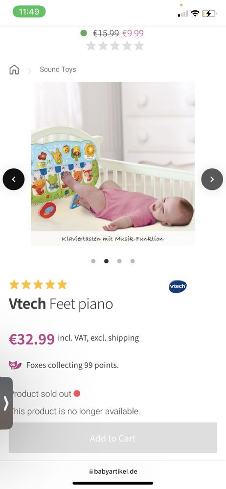 V Tech pianinko interaktywne