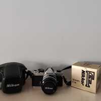Nikon FM + Nikon Nikkor 50mm 1:1.4 Ø 52 mm (Caixa Original + Filtro)