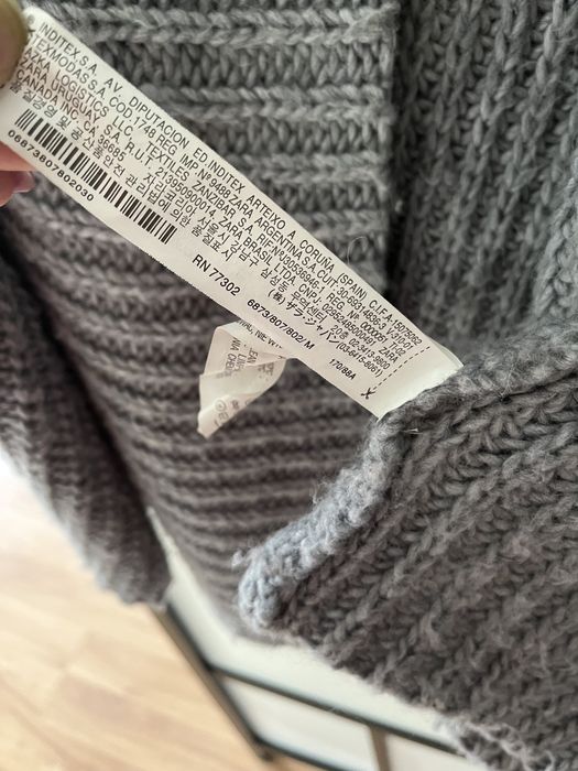 Szary kardigan zara M