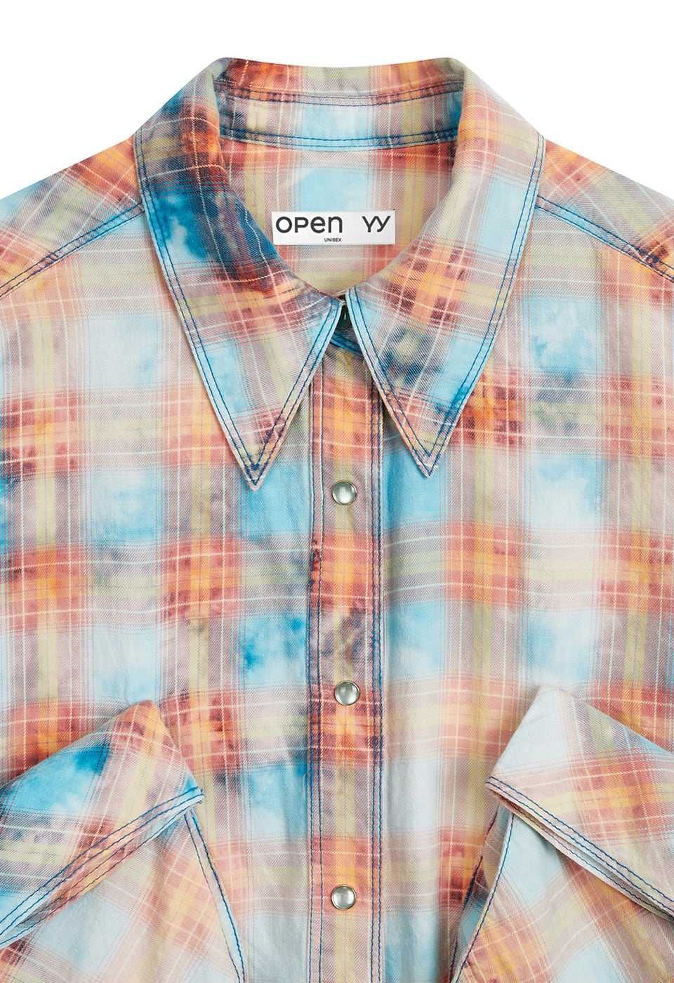 Сорочка Open YY Faded Check Pocket Shirt Blue