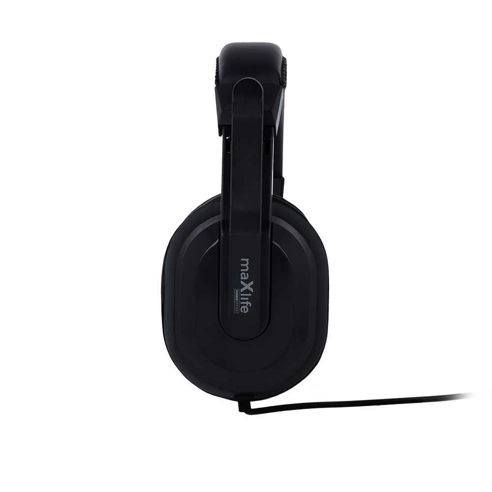 Maxlife Home Office słuchawki przewodowe mikrofon MXHH-01 1,5m czarne