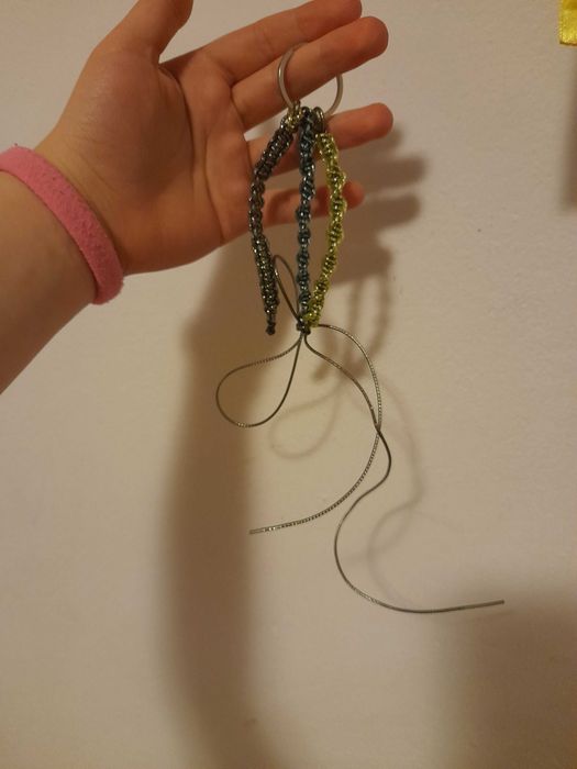 Breloczek z kokardką ręcznie robiony