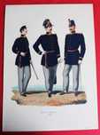 Oficiais de Engenharia 1856 oficiais militares em uniformes, espadas