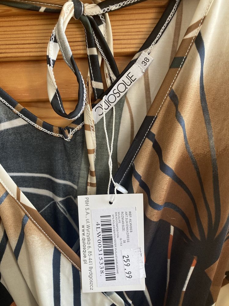 Piękna kopertowa sukienka Maxi. Boho r.38 Quiosque