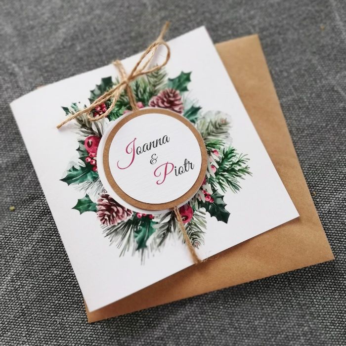 Zaproszenia na ślub motyw zimowy