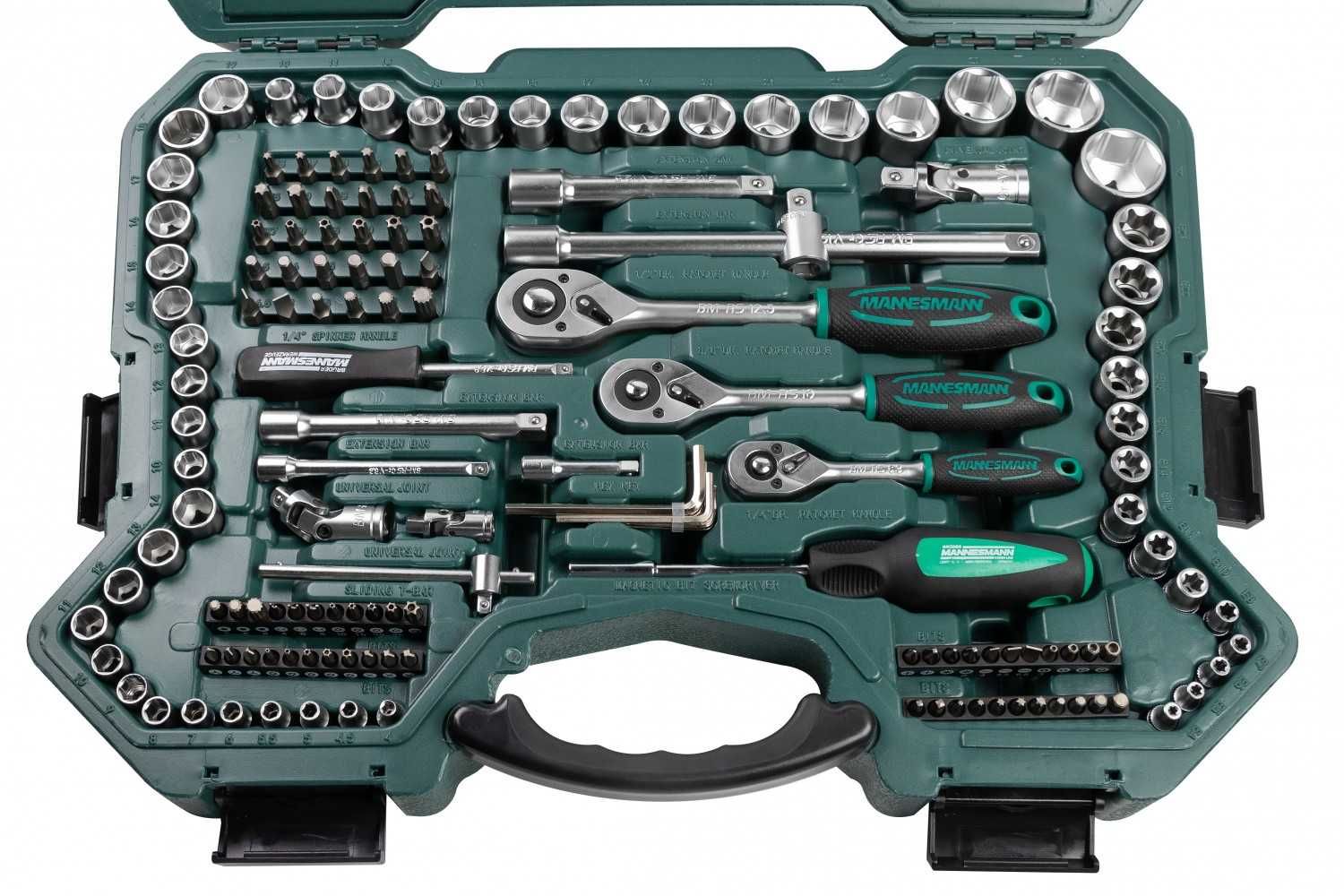 Набір інструментів Mannesmann 215 шт. у кейсі – для дому та СТО M98430