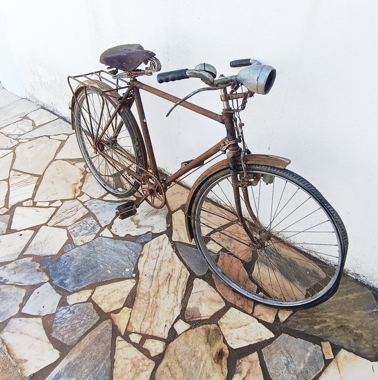Bicicleta antiga travão de alavanca