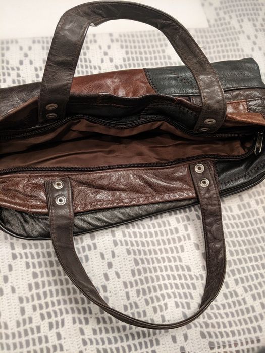 Torba na zakupy skóra naturalna