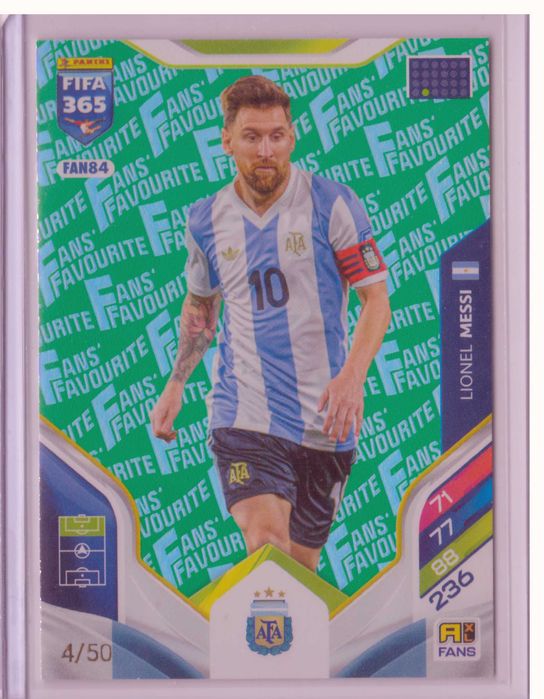 numerowany FAN84 Lionel Messi Green Parallel Panini FIFA 365, 2026