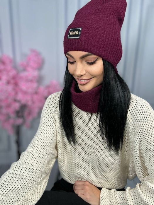 Komolet damski czapka i komin