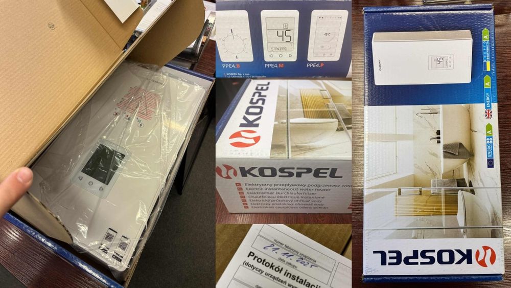 Przepływowy podgrzewacz wody KOSPEL PPE4.M – NOWY