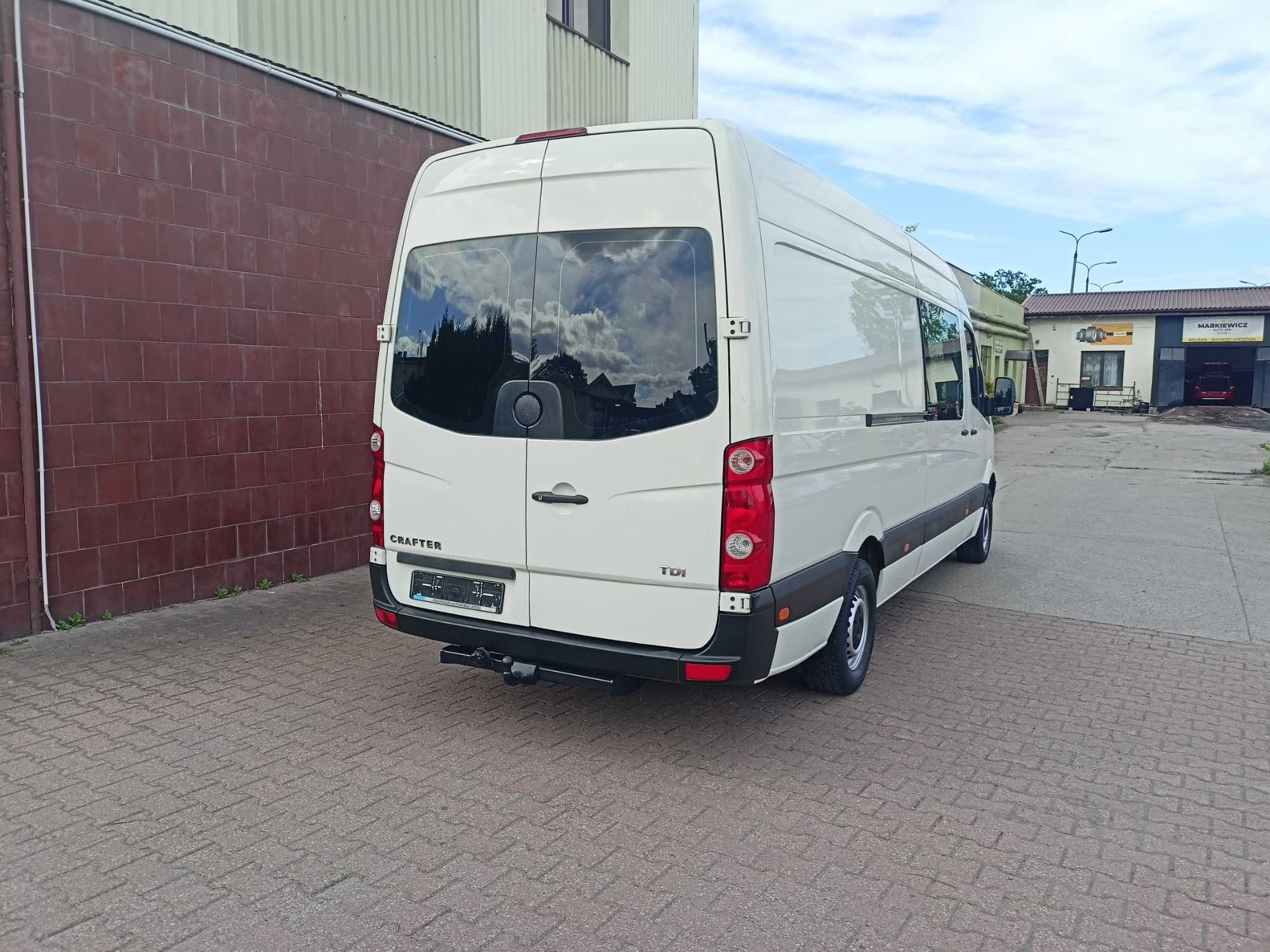 VW Crafter 2.5 TDI Maxi 6osobowy Brygadowka Klima Tempomat Sprowadzony