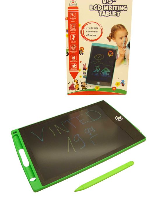 Tablet graficzny zielony do rysowania znikopis tablica xl