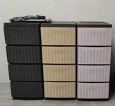 Комод пластиковий з 4 шухлядами Ротанг 86.5×44.5×34.5 см R-Plastic