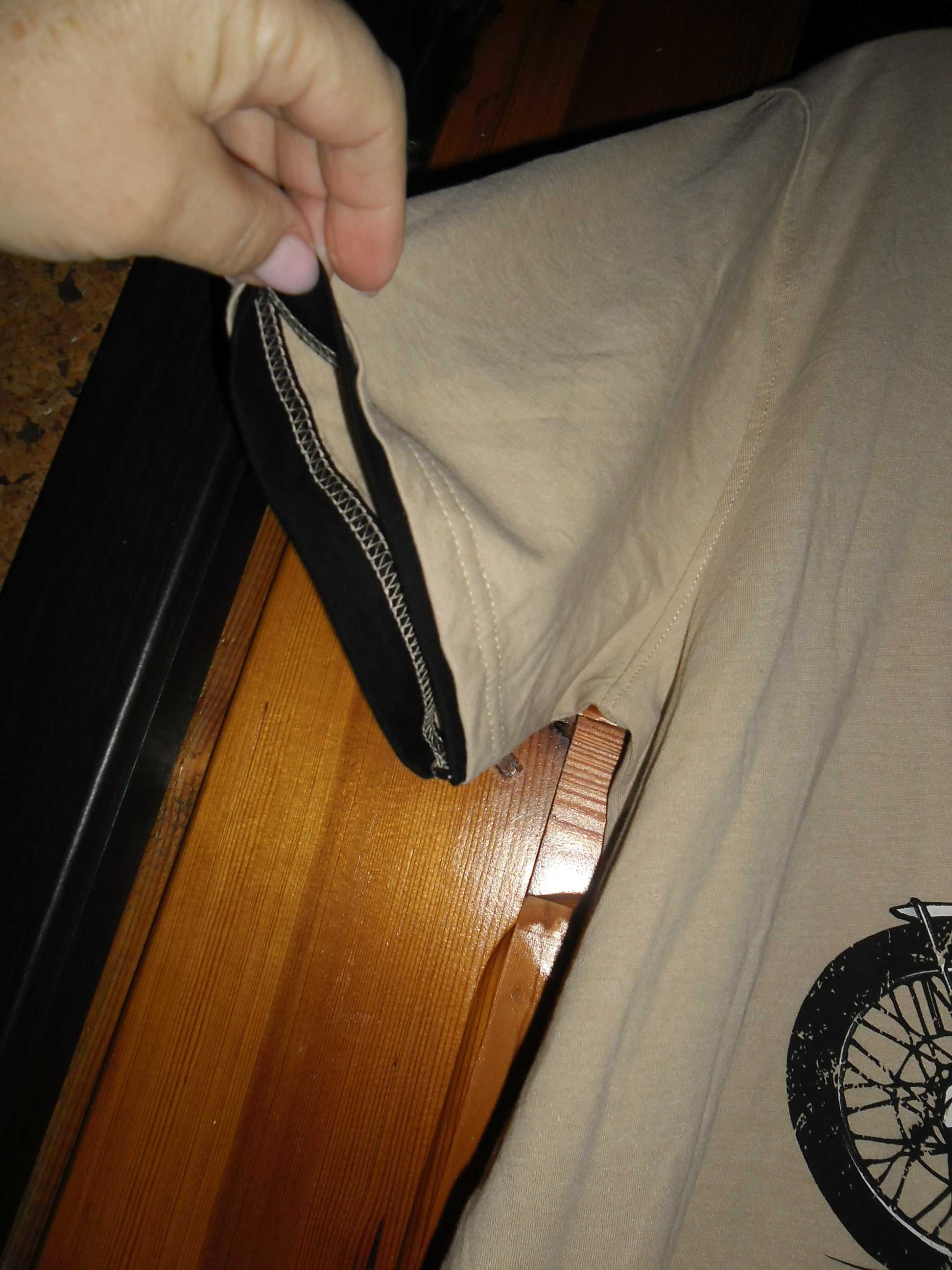 nowa beżowa koszulka z nadrukiem roz.2xl