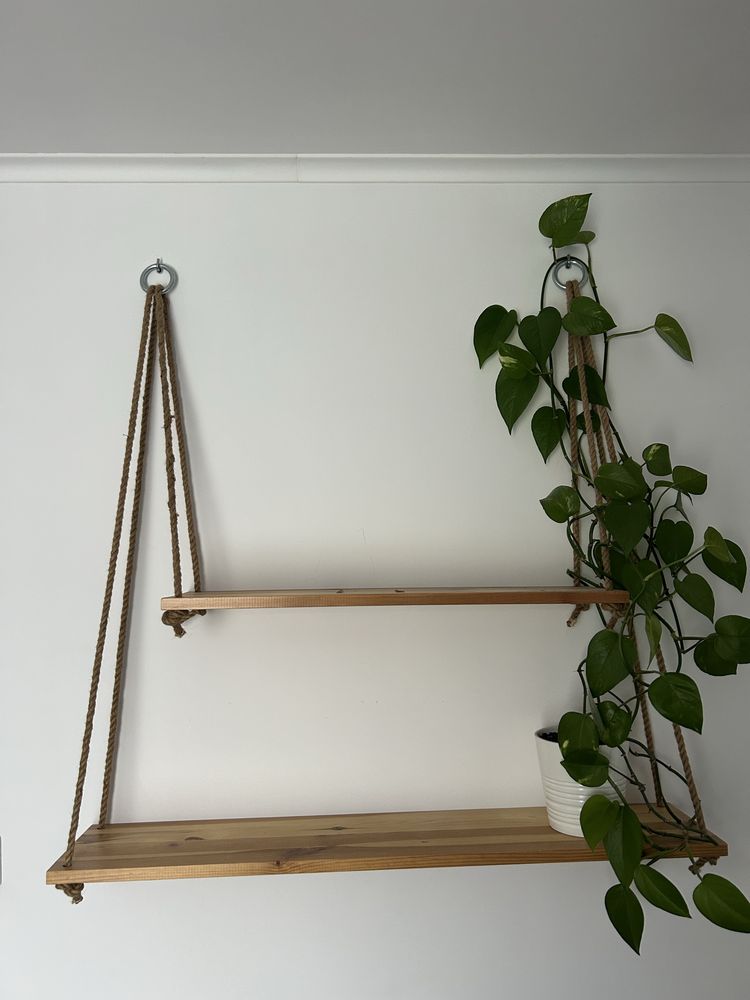 Półka wisząca boho handmade