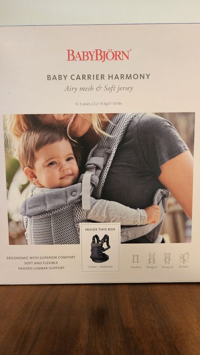 BABYBJORN - nosidełko Harmony 3D Mesh, Antracyt