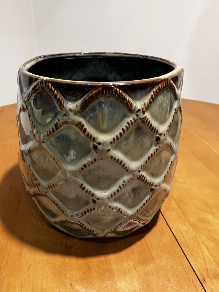 Doniczka osłonka ceramiczna,3 rożne kolory, nowe, duże