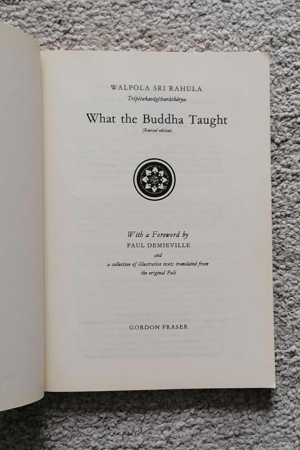 Livro: What The Buddha Taught  de Walpola Rahula