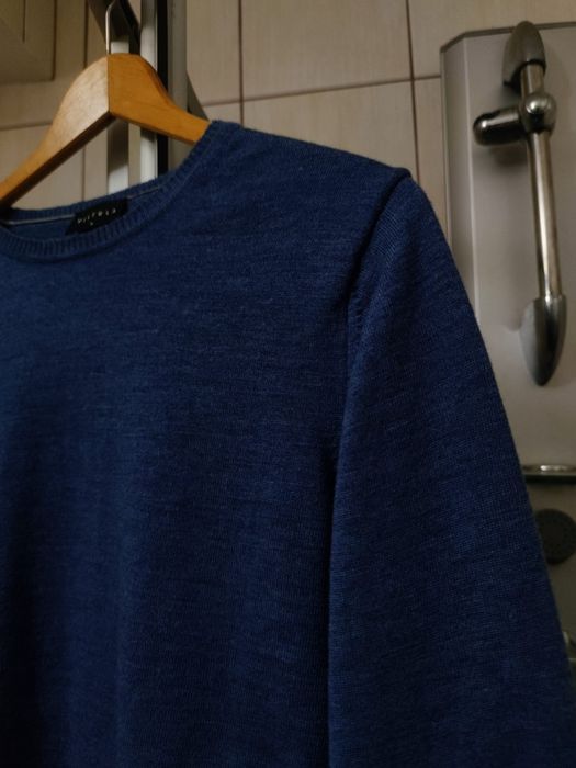 sweter męski sweterek Vistula M błękitny niebieski classic sport retro