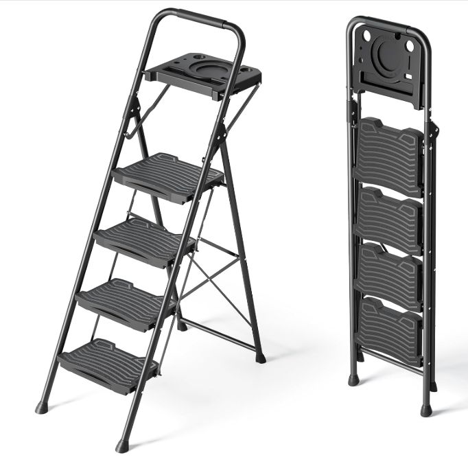 4 stopniowa składana antypoślizgowa drabina schodkowa KINGRACK